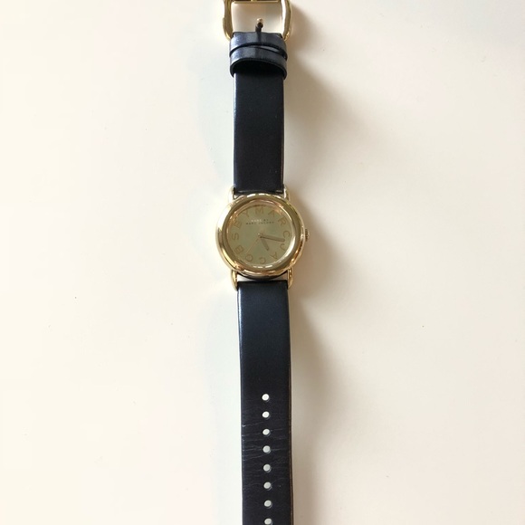 Marc by Marc Jacobs Gold & Blue Leather Watch